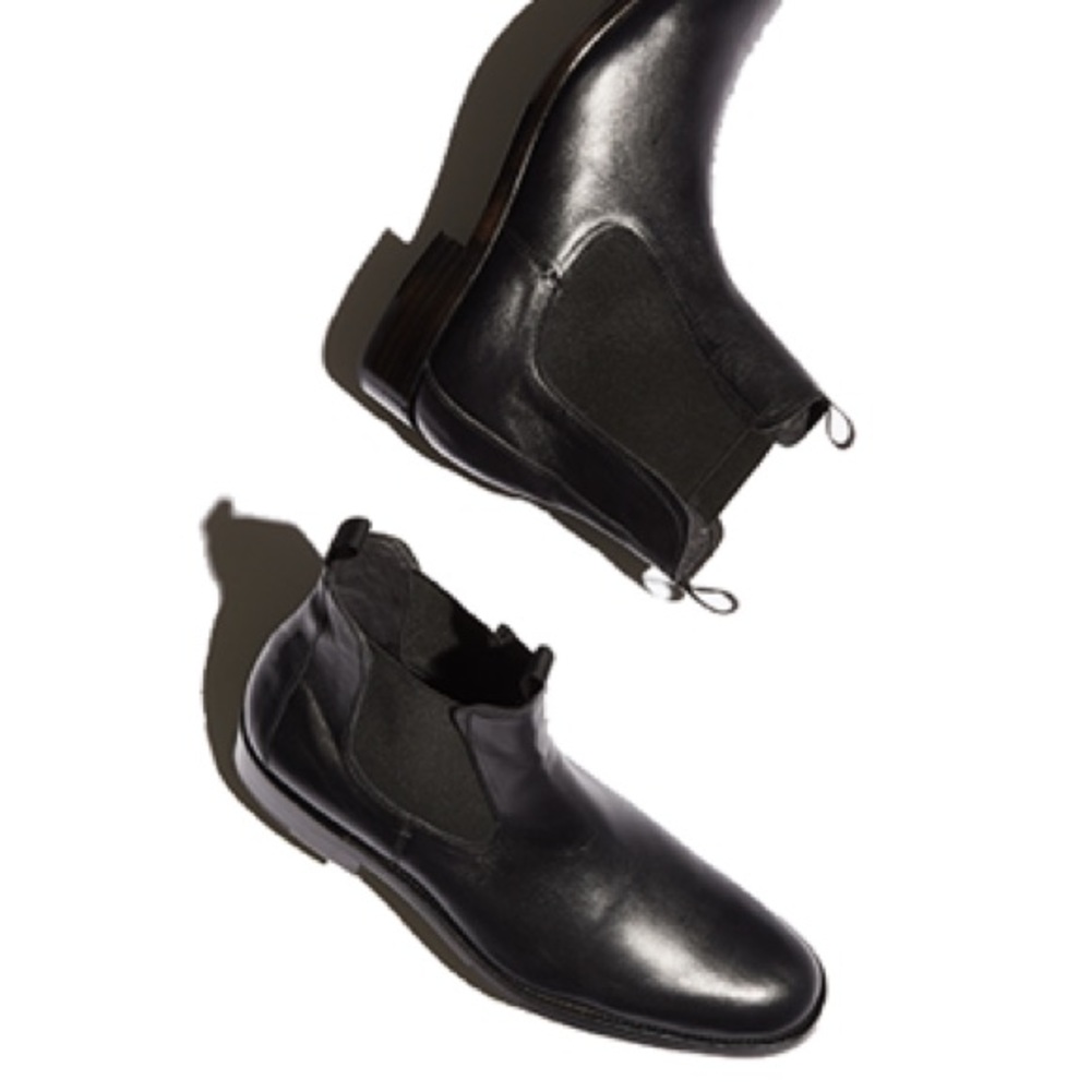 GQ x Steve Madden Black Chelsea boots